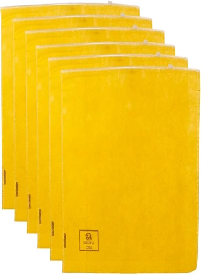 3A B4-17325 Fabric B4 Binder 30 * 38 cm with Tractor Zipper 6 Pieces - Yellow